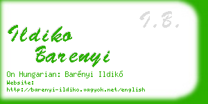 ildiko barenyi business card